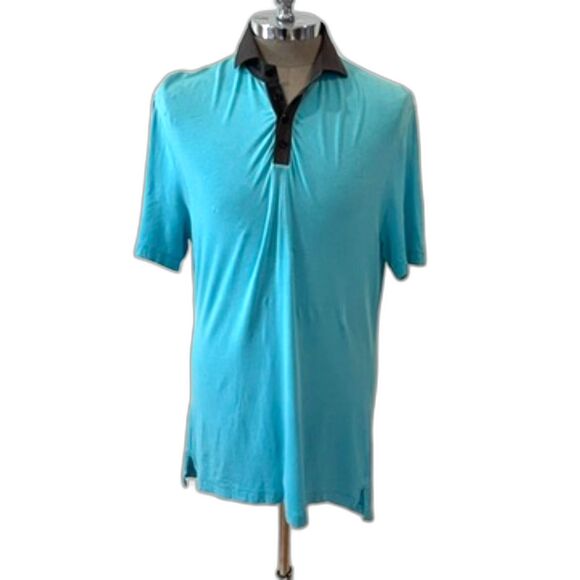 Lululemon Men's Precision Polo Shirt Golf Tennis Beach Blanket Blue XL - Picture 1 of 5